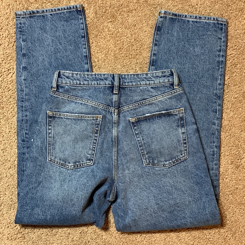 Lovers and Friends Ryan High Rise Straight, NWT, Distressed sustainable Denim - Picture 5 of 13